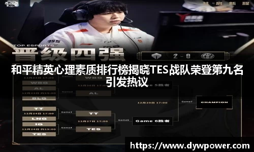 和平精英心理素质排行榜揭晓TES战队荣登第九名引发热议
